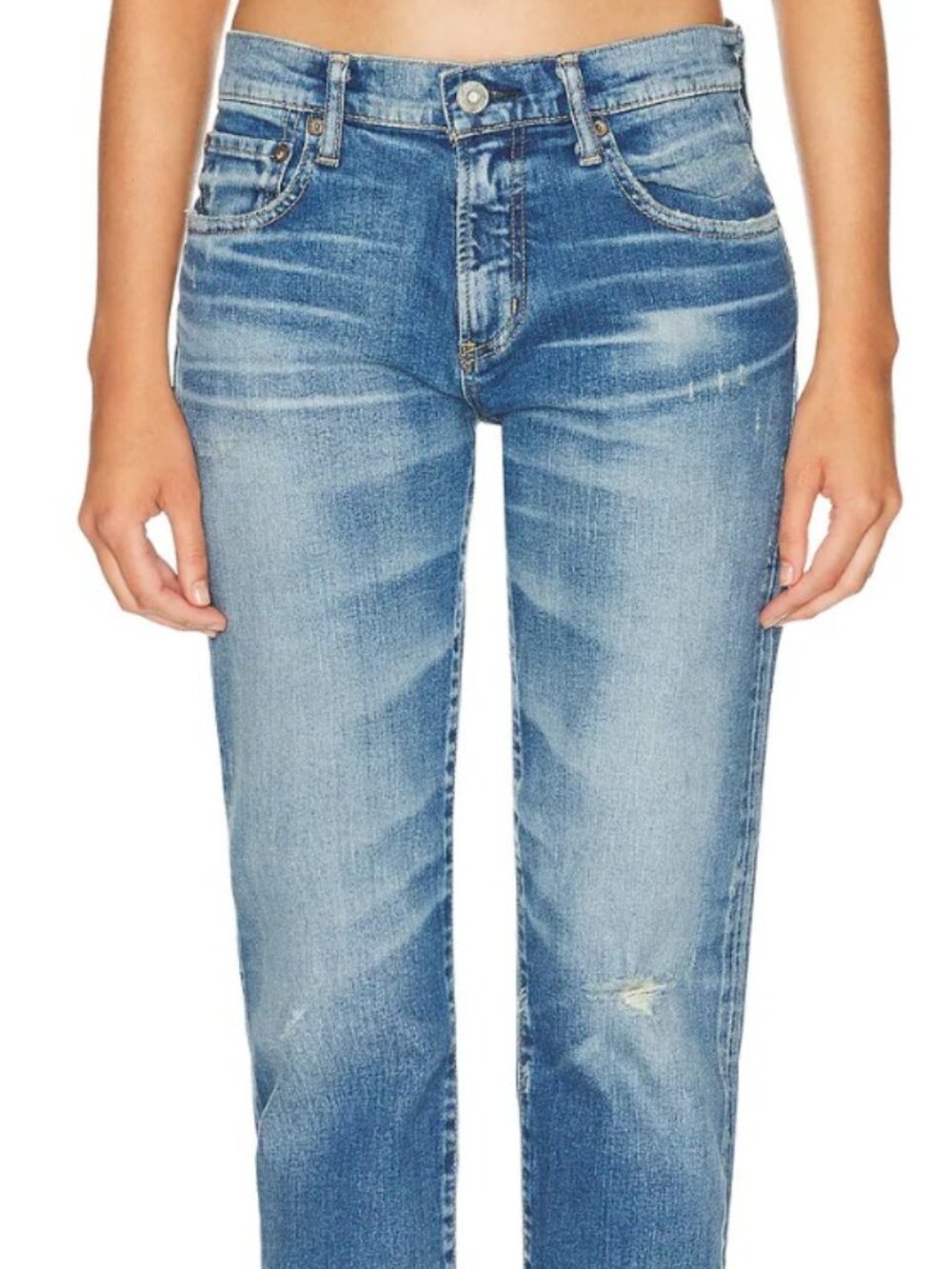 Moussy Vintage Skinny Jeans Distressed Blue Jeans Waist 27
